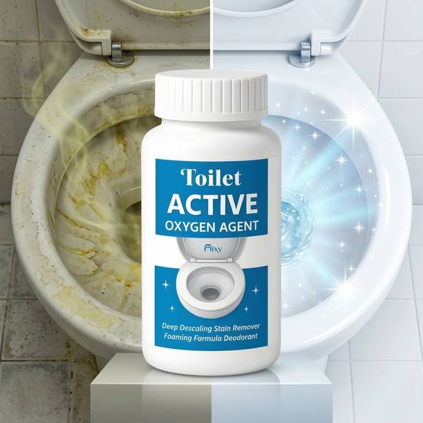FLIXY Professional Toilet Active Oxygen Agent for Stain Free Results7 Floral Powder Toilet Cleaner