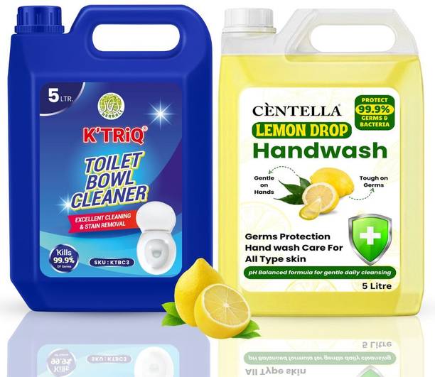 K'TRiQ Toilet Cleaner | Liquid Toilet Cleaner 10 L | Toilet Cleaner Combo | Cleaner Lemon Liquid Toilet Cleaner