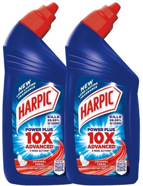 Harpic Power Plus 10X Advanced Original Fresh Toilet Cleaner Pack of 2 Liquid Toilet Cleaner