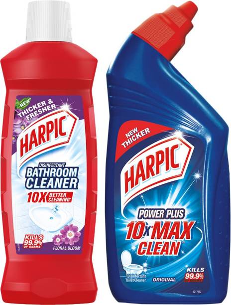 Harpic Bathroom Cleaner Floral + Power Plus Regular Floral Liquid Toilet Cleaner