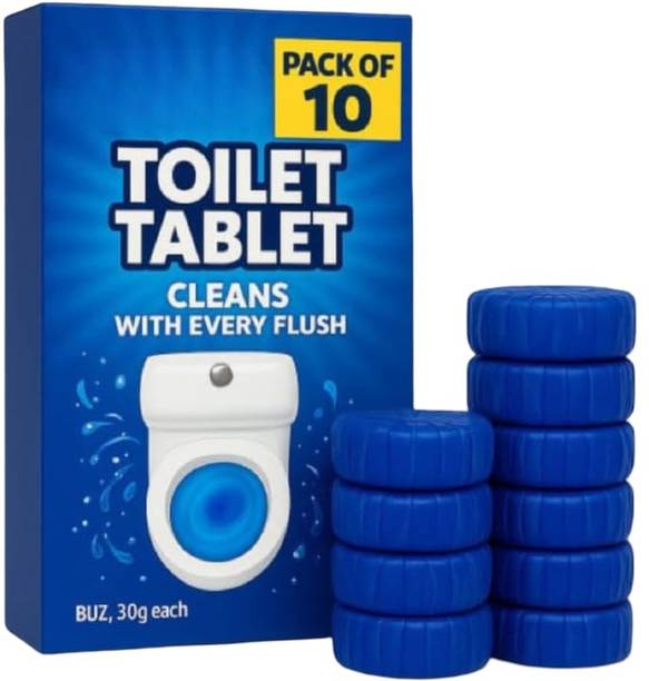 avishkaram Automatic Toilet Bowl Cleaner Tablets Blue Bubbles, Lemon Scent, Deep Clean Original Rim Block