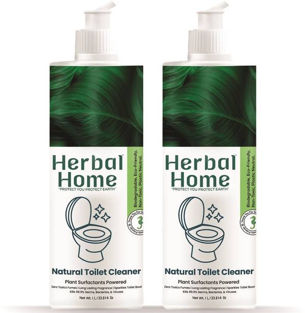 Herbal Home Disinfectant Toilet Bowl Cleaner Kills 99.9% Germs | Skin Safe, Baby Safe Mint Liquid Toilet Cleaner