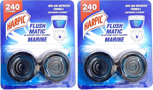 Harpic Flushmatic Aquamarine Block Toilet Cleaner