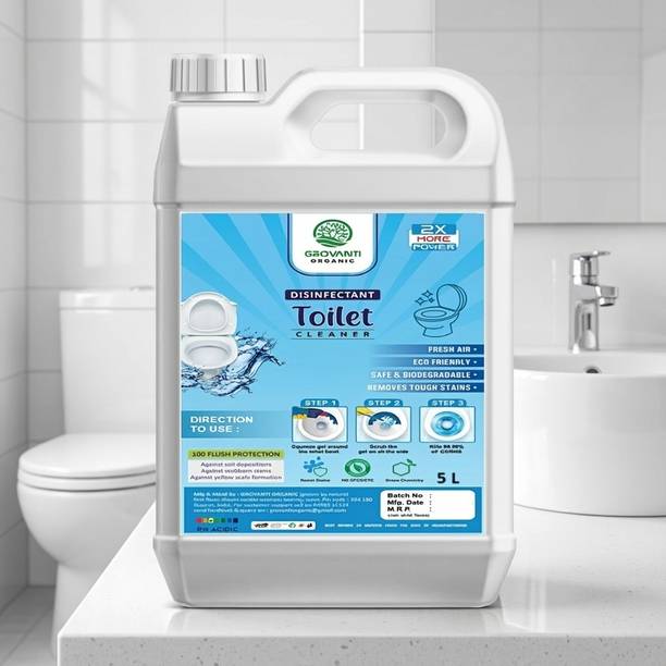 GROVANTI ORGANIC Disinfectant Toilet Cleaner Kills 99.9% of germ Removes 10x more stains Original Liquid Toilet Cleaner