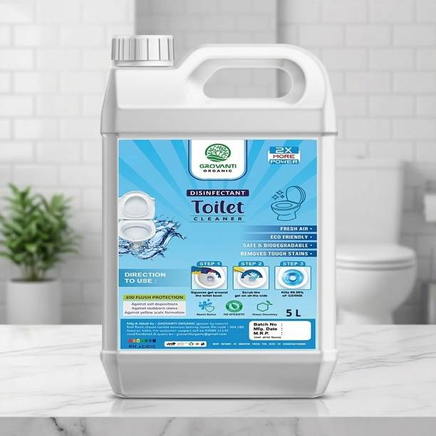 GROVANTI ORGANIC Toilet Cleaner Original (5 ltr) Original Liquid Toilet Cleaner Original Liquid Toilet Cleaner