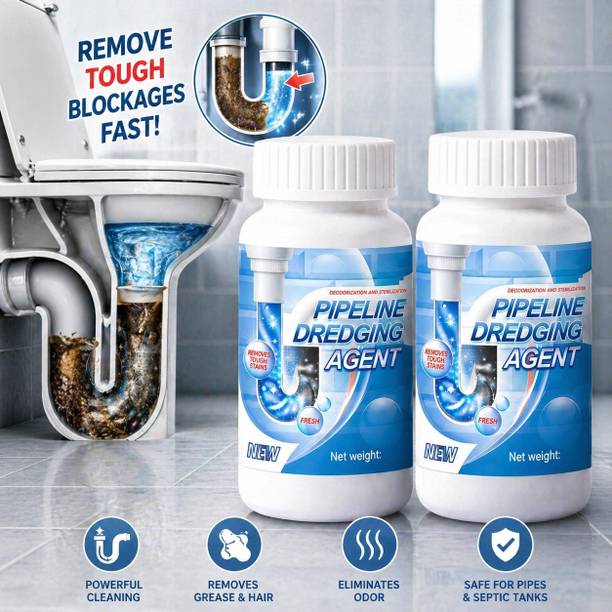 VisionEx Powerful Pipe Unclogger | Kitchen & Bathroom Drain Cleaning Powder Powder Toilet Cleaner