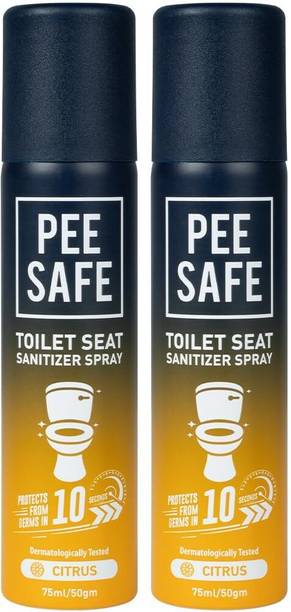 Pee Safe Toilet Seat Sanitizer Spray Protects 99.9% Germs In 10 Seconds & Travel Friendly Citrus Spray Toilet Cleaner