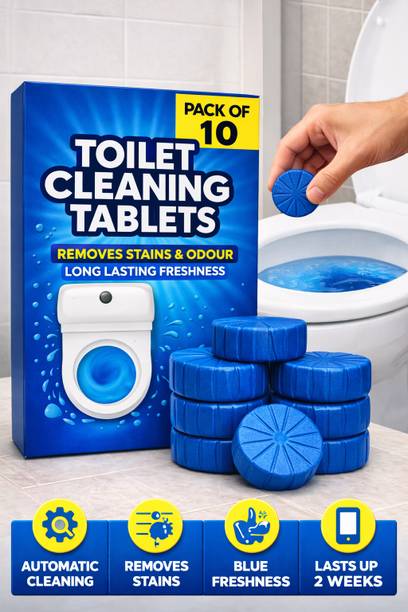 SCENTORA Toilet Cleaning Tablets (10 Pieces) | Bathroom & WC Cleaner Regular Rim Block