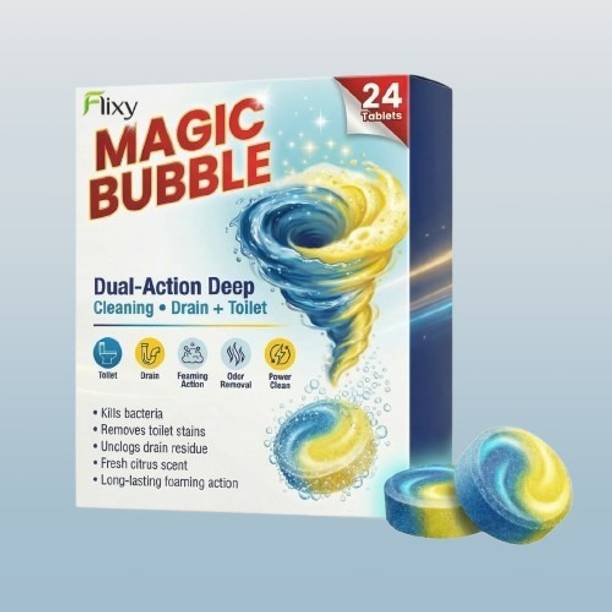 FLIXY Magic Bubble Drain Cleaner Tablets Herbal Crystal Toilet Cleaner