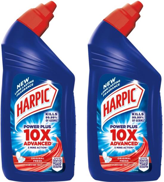 Harpic Disinfectant Toilet Cleaner Liquid, Original - 500 ml -2 pack Floral Liquid Toilet Cleaner