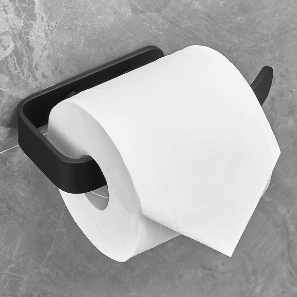 Plantex Aluminium Tissue Paper Roll Holder/Bathroom Accessories (978, Black) Pack of 1 Aluminium Toilet Paper Holder