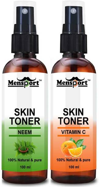 Mensport Neem & Vitamin C Face Mist & Toner for Hydrating Skin (100ml) Combo of 2 Men & Women