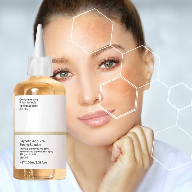 TOOVUS Brightening Face Toner with Exfoliating Glycolic Acid Formula Men & Women