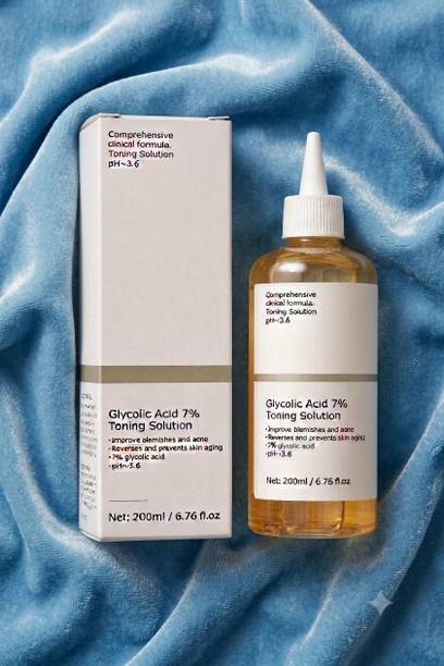 TOOVUS Glycolic Acid Brightening Solution for Dull Skin Open Pores and Acne Marks 200ml Men & Women