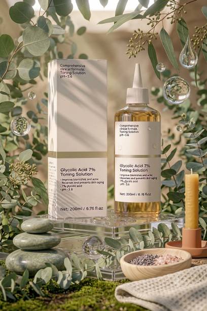 TOOVUS Glycolic Acid Exfoliating Toner for Smooth Soft and Radiant Looking Skin 200ml Men & Women