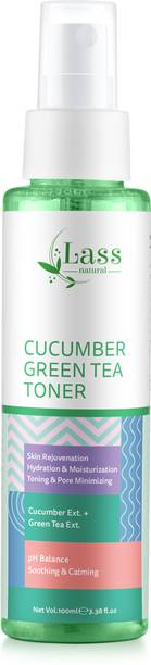 Lass Natural Cucumber Green Tea Toner|Hydrating Pore Purifying |Moisturising Revitalising For Men & Women