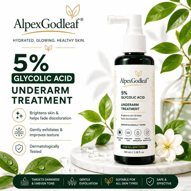 AlpexGodLeaf 5%Glycolic Acid Underarm Brightening Spray Treatment Brightening Men Women Men & Women