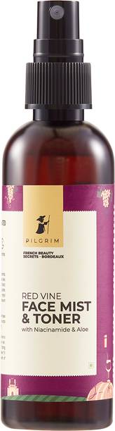Pilgrim Alcohol Free Red Vine Face Toner, Face Mist Spray For Anti Ageing, Glowing Skin, Dry, Oily Skin, Men & Women,100ml Men & Women