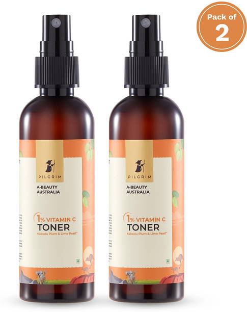 Pilgrim Vitamin C Toner Kakadu Lime Pearl Bright Skin Pack of 2 Men & Women