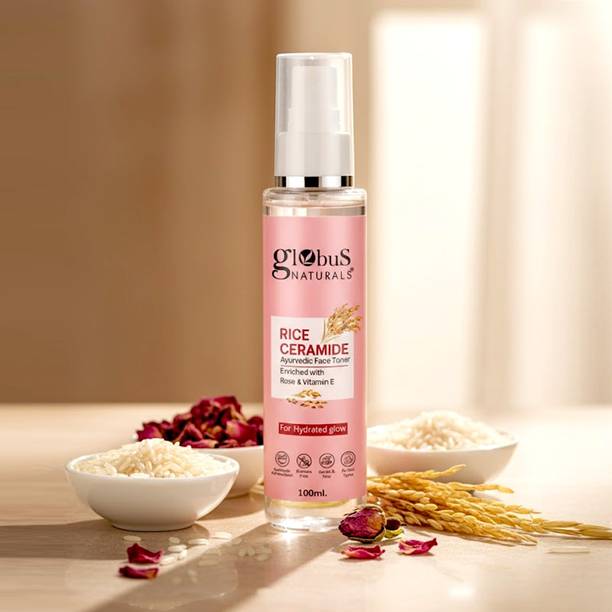 Globus Naturals Rice Ceramide Ayurvedic Face Toner, For Korean Glass Skin Men & Women