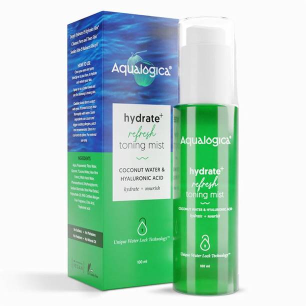 Aqualogica Hydrate+ Refresh Toning Mist with Coconut Water and Hyaluronic Acid Men & Women