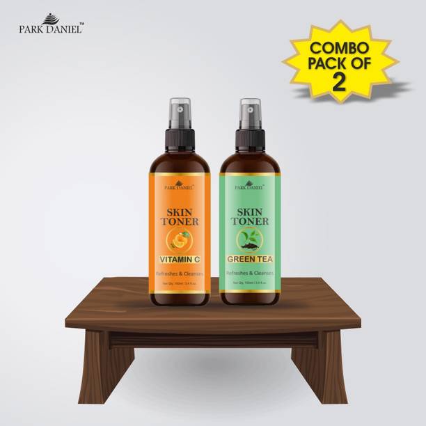 PARK DANIEL Premium Vitamin C & Green Tea Skin Toner Combo Pack Of 2 Bottles Of 100ml (200ml) Men & Women Men & Women
