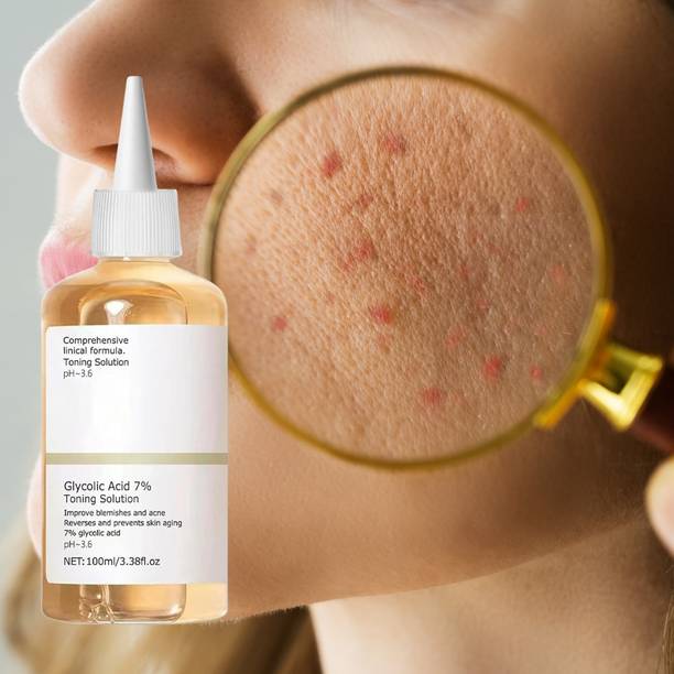 TOOVUS Deep Exfoliating Toning Solution with 7% Glycolic Acid for Radiance Men & Women