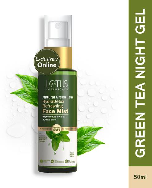 Lotus Botanicals Natural Green Tea HydraDetox Refreshing Face Mist|With Niacinamide Boosts Glow Men & Women