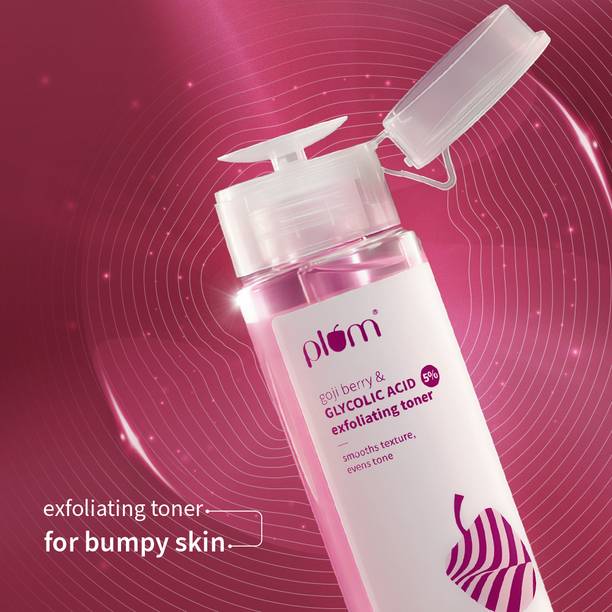 Plum Goji Berry & 5% Glycolic Acid Exfoliating Toner for textured skin Men & Women