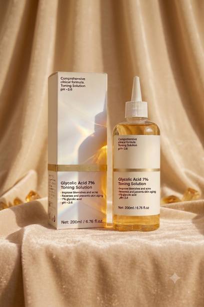 TOOVUS Glycolic Acid Face Toner for Dead Skin Cell Removal and Skin Radiance 200ml Men & Women