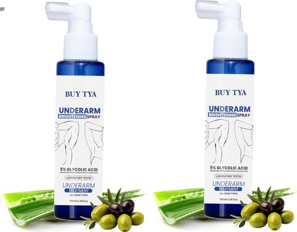 Buy TYA 5% Glycolic Acid Underarm Treatment Spray 2x100ml Glow Accelerator Men & Women