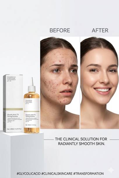 TOOVUS 7% Glycolic Acid Exfoliating Toner for Smooth Clear and Radiant Skin Men & Women