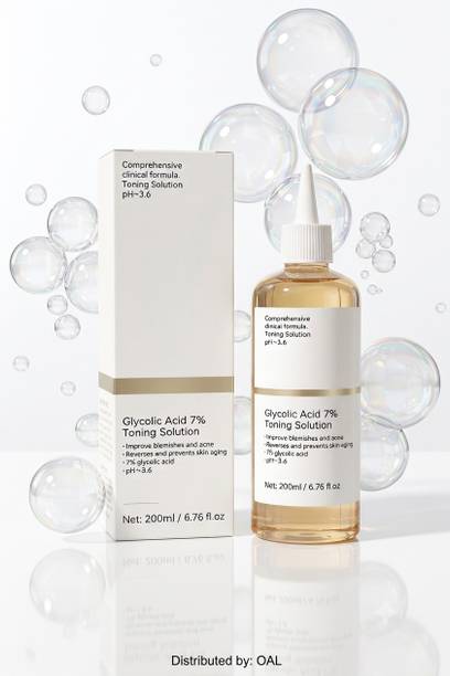 TOOVUS Glycolic Acid Face Toner for Open Pores Oil Control and Skin Brightening 200ml Men & Women