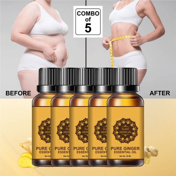 EXOMOON Pack 5 Belly Drainage Ginger Oil, Lymphatic Drainage Ginger Oil Men &amp; Women