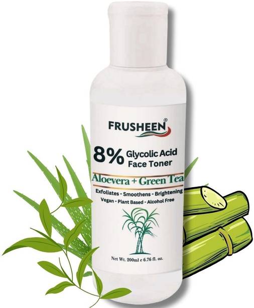 Frusheen 8% Glycolic Acid Pore Tightening Toner for Glowing Skin, Exfoliating, Excess oil Men & Women