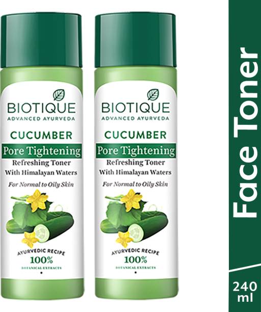 BIOTIQUE Cucumber Pore Tightening Toner|For Normal & Oily Skin Types|For Men & Women Men & Women