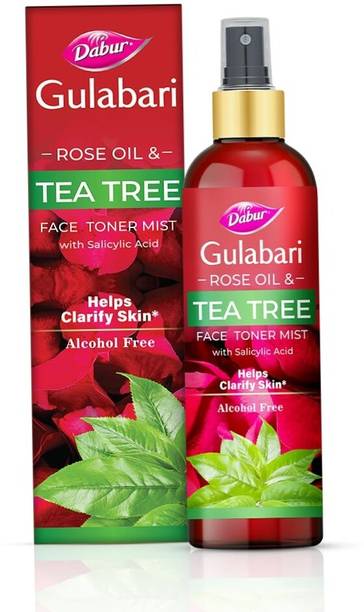Dabur Gulabari Rose Oil & Tea Tree Face Toner Mist | With salicylic Acid Men & Women