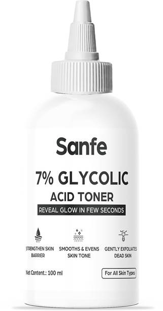 Sanfe 7% Glycolic Acid Toner | Reveals glow in 30 seconds Women
