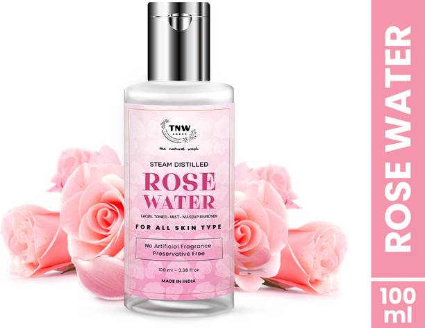 TNW - The Natural Wash Steam Distilled Rose Water Toner & Hydrator Men & Women