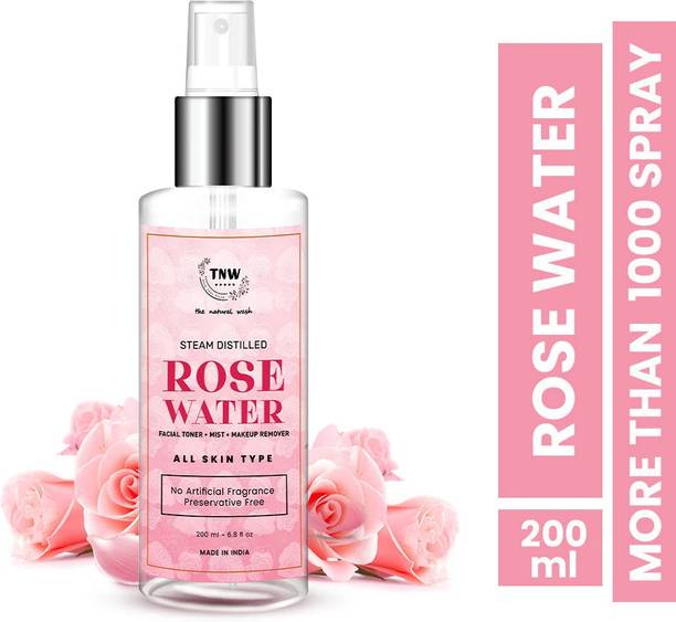 TNW - The Natural Wash Steam Distilled Rose Water Toner & Hydrator Men & Women