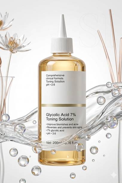 TOOVUS Glycolic Acid 7% Face Care Solution for Smooth and Polished Skin Men & Women