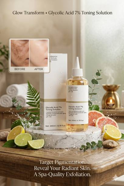 TOOVUS Glycolic Acid Exfoliating Solution for Deep Cleansing and Glow Men & Women