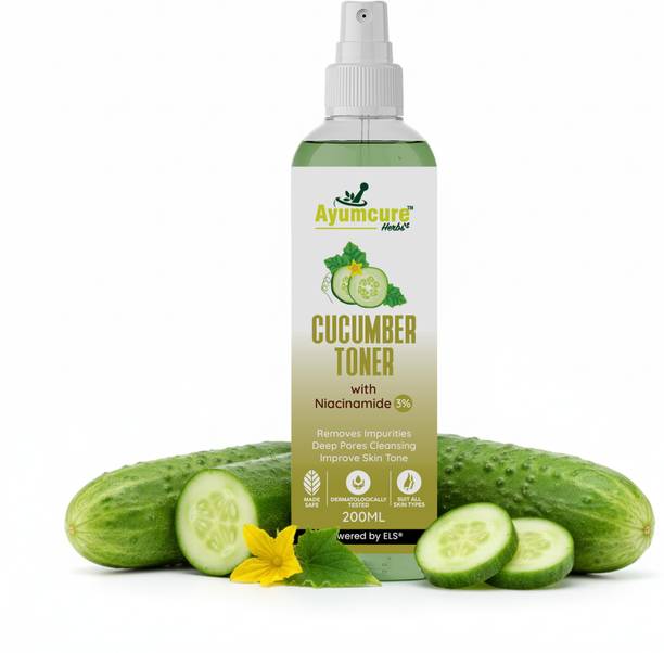 Ayumcure Cucumber & Niacinamide Toner | Pore Tightening, Brightening & Hydrating | Men & Women