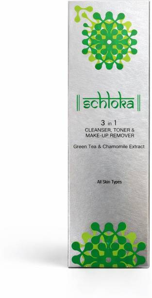 Modicare Schloka 3 in 1 Cleanser, Toner & Makeup Remover | Green Tea & Chamomile Extract Men & Women