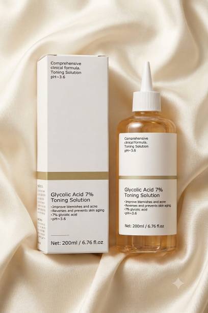 TOOVUS Glycolic Acid 7% Solution for Dark Spots Hyperpigmentation and Skin Glow 200ml Men & Women