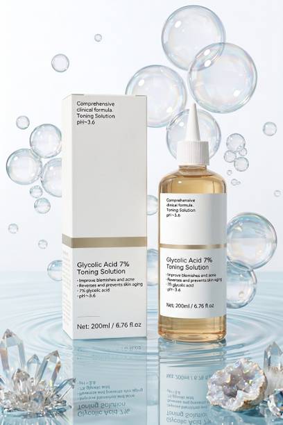 TOOVUS Glycolic Acid Exfoliating Toner for Acne Scars Hyperpigmentation and Glow 200ml Men & Women