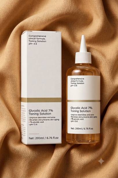 TOOVUS Glycolic Acid Toning Solution for Acne Blemishes and Skin Brightening 200ml Men & Women