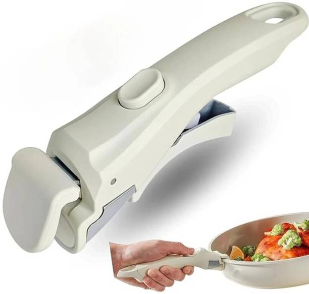 HOMTHEO SWASTIK white holder Detachable Universal Pot Handle Multipurpose Kitchen All Cookware 18 cm Roasting Tongs