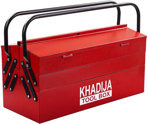 Khadija TOOL BOX 17inch RED Tool Box with Tray