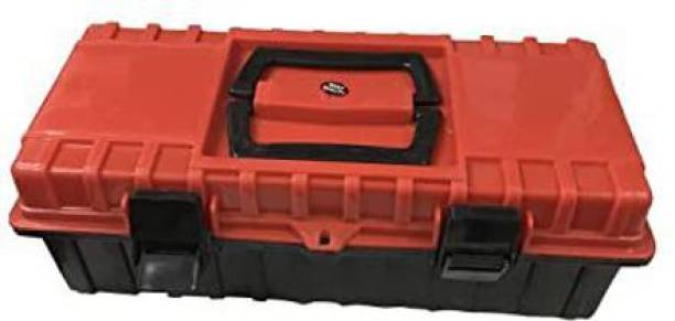 Lokhandwala Heavy Duty Plastic Empty Tool Box with Tray Compartments (14 inch Tool Box) Tool Box with Tray